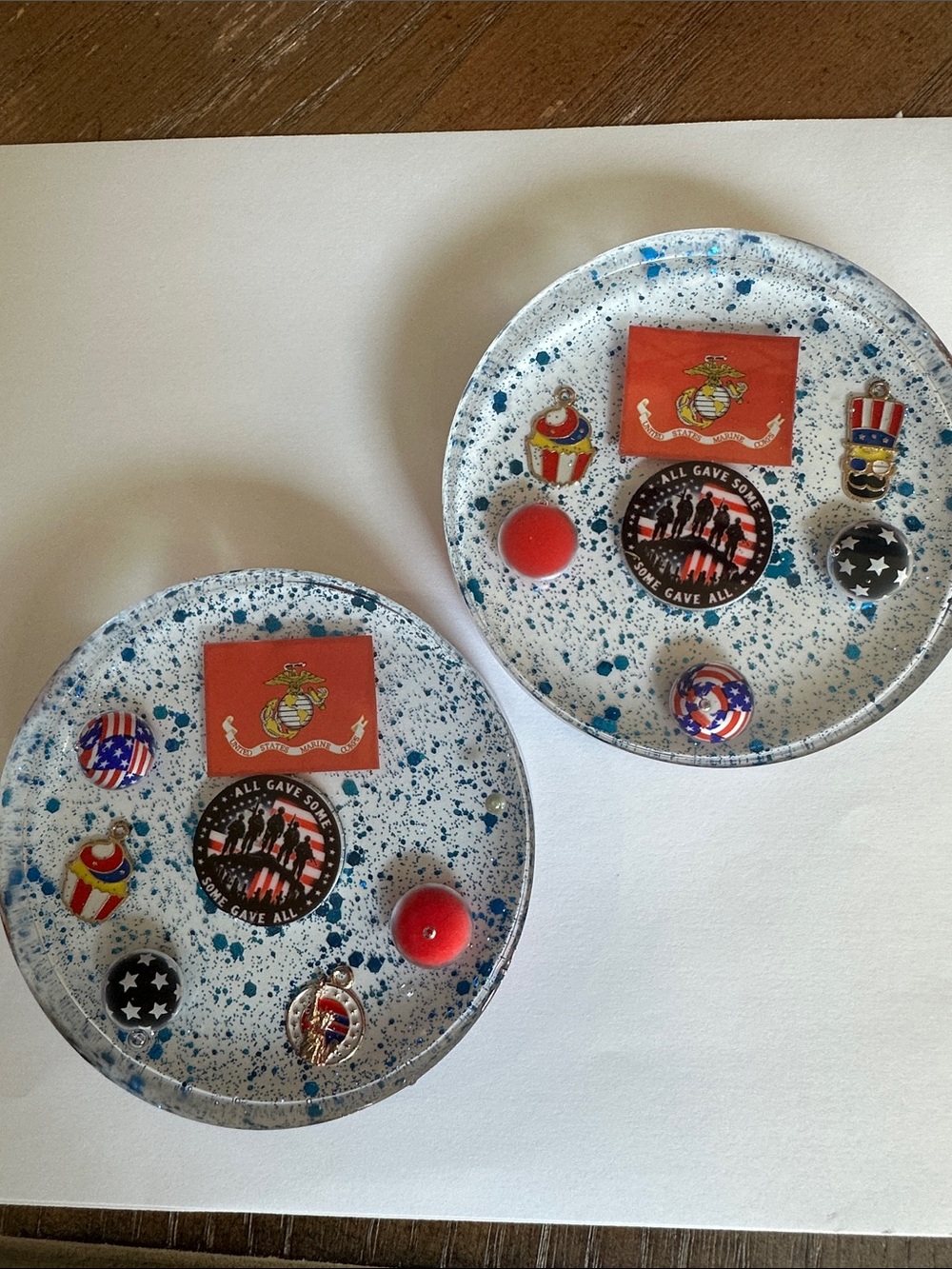 USMC resin coasters (2)